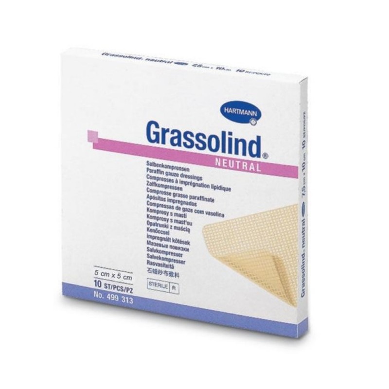 Gase Gorda Grassolind 10x10 Impregnado C/ Vaselina (cx10)