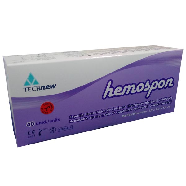 Esponja Hemostatica Esteril 1x1x1cm (cx. 40)
