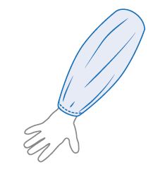 Manguito em Polietileno Descartável Azul (cx100)