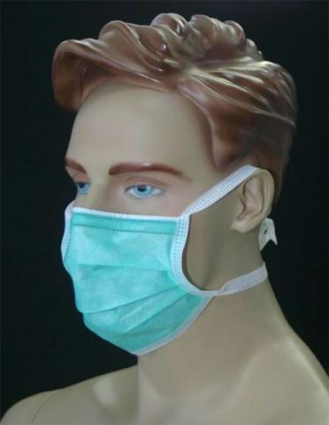 Mascara descartavel TNT Azul com atilhos (cx. 50)