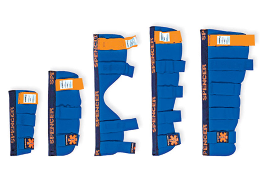 Conjunto de 5 talas de velcro Blue Splint (Spencer) 1 Conjunto de 5 talas de velcro Blue Splint (Spencer)